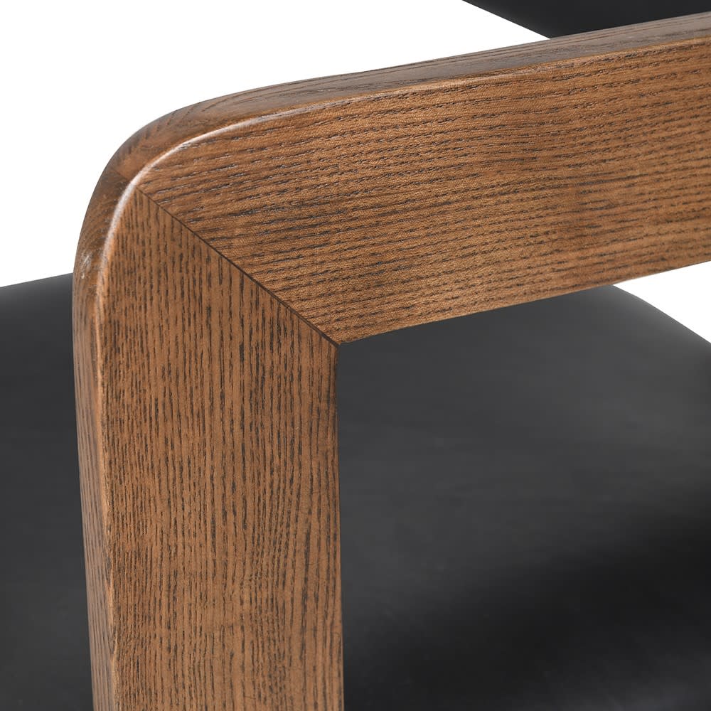 Pre-Loved Leather Dining Chair – Chestnut Brown