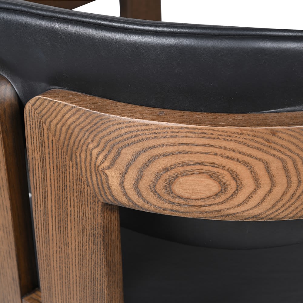 Pre-Loved Leather Dining Chair – Chestnut Brown